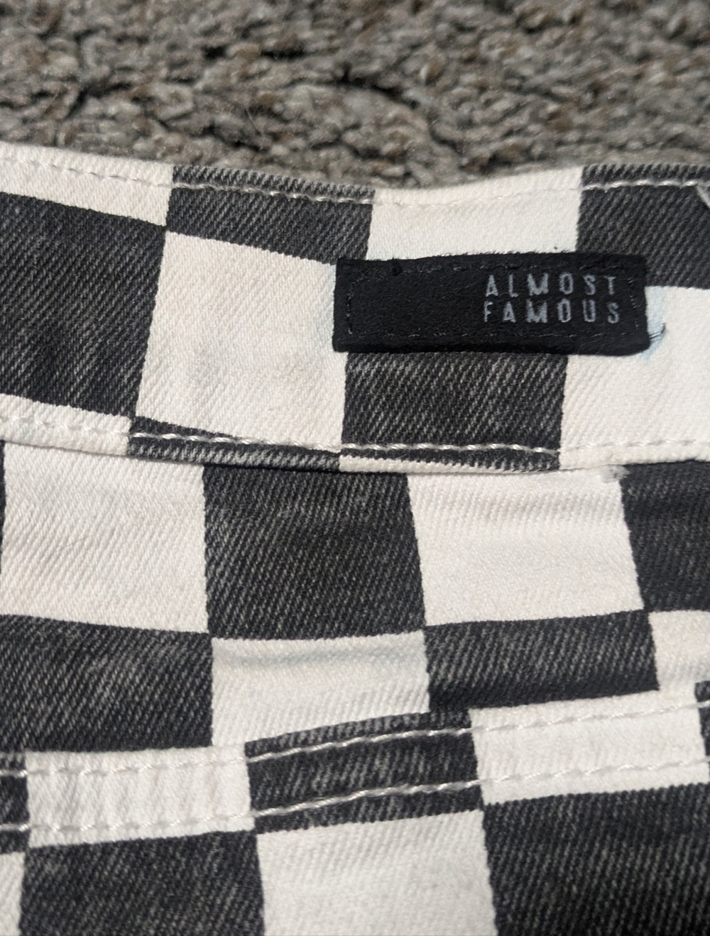 Almost Famous Black and White Checkerboard Shorts - Picture 5 of 8